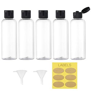 Reiseflaschen Set mit Flip Cap (5 Stück), leere Spender