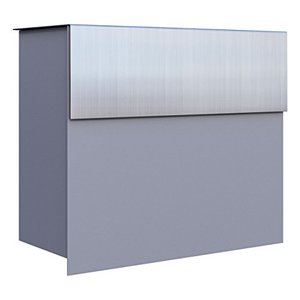 Briefkasten Design Wandbriefkasten Molto Grau Metallic/Edelstahl - Bravios