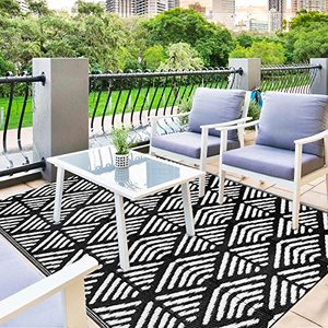 Capslpad Outdoor Teppich 120x180cm Wetterfest aus Kunststoff