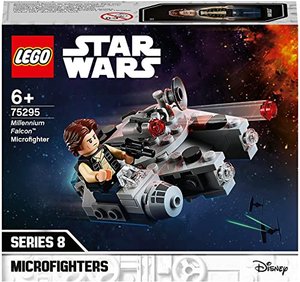 LEGO 75295 Star Wars Millennium Falcon Microfighter Spielzeug mit Han Solo Minifigur für 6-jährige J