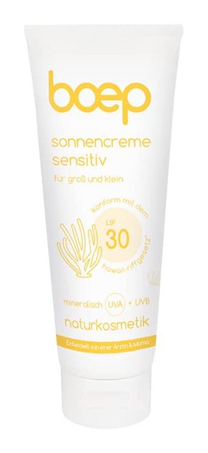boep Sonnencreme Sensitiv Parfümfrei LSF30 - Für Babys, Kinder & Erwachsene - Mineralische, riff-fre