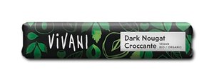 Vivani Dark Nougat Croccante Schokoriegel, 18er Pack