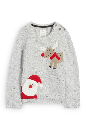 Weihnachtsmann und Rudolf Pullover