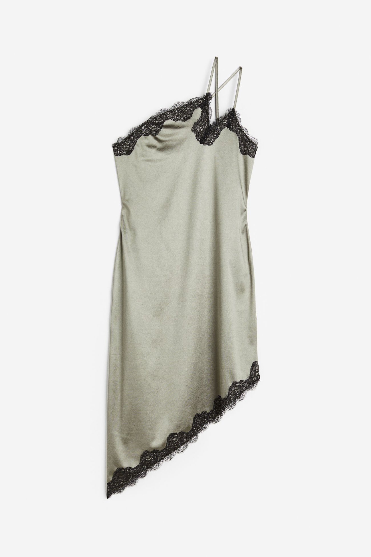 One-Shoulder-Kleid aus Satin