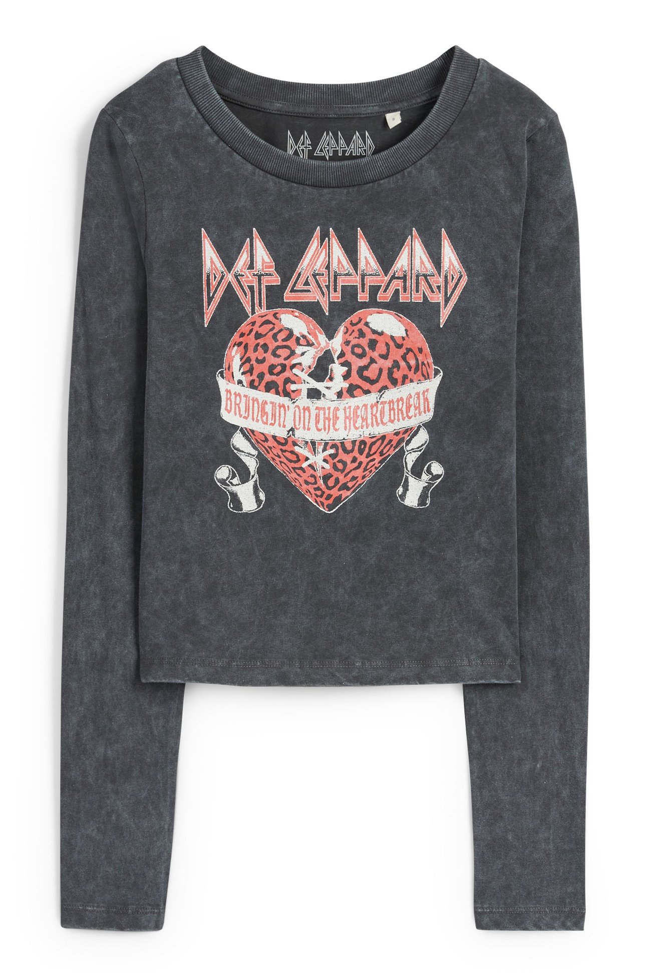 Crop Langarmshirt - Def Leppard