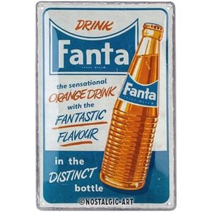 Nostalgic-Art Retro Blechschild, 20 x 30 cm, Fanta – Sensational Orange Drink – Geschenk-Idee als Ba