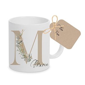 Liebevoll Tasse (personalisiert mit Buchstabe)