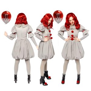 Amscan - Erwachsenenkostüm "ES", Kleid und Strumpfhose, Horror-Clown für Halloween & Fasching