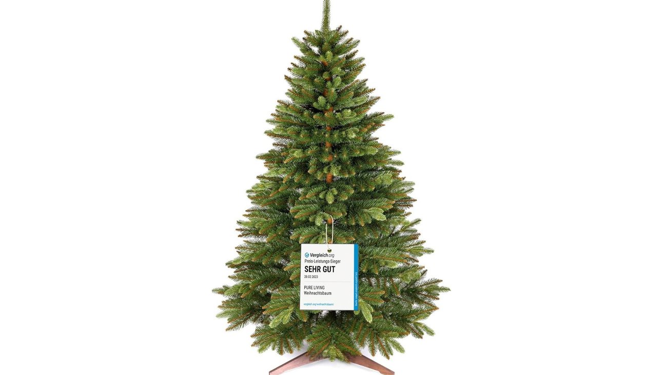 Premium Weihnachtsbaum künstlich 150cm -TESTSIEGER - Naturgetreu, dichte Zweige