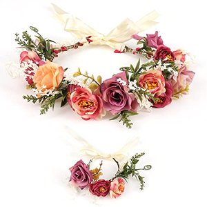 Blumenkranz mit passendem Armband