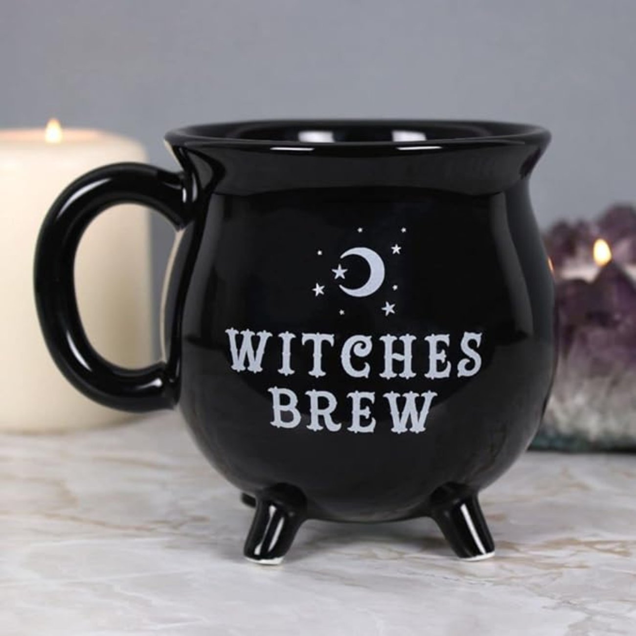 Witches Brew, Steinzeug, Kesselbecher, Schwarz