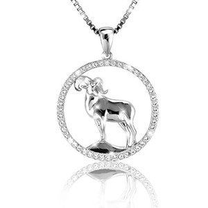 Elegante Damen Halskette Sternzeichen WIDDER Kette aus 925 Silber