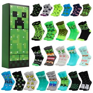 Minecraft Socken Adventskalender 2024 mit 24 Crew Socks