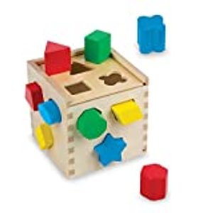 Melissa & Doug Formensortierwürfel aus Holz (14 Teile)