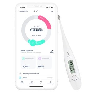 Ovy® Basalthermometer zur Zykluskontrolle I Eisprung-Messgerät zur Berechnung fruchtbarer Tage bei K