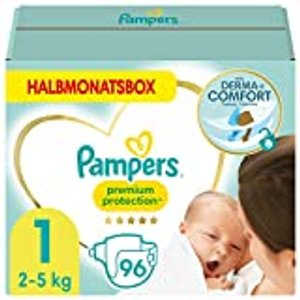 Pampers Premium Protection Windeln, Gr. 1, Halbmonatsbox (1 x 96 Windeln)