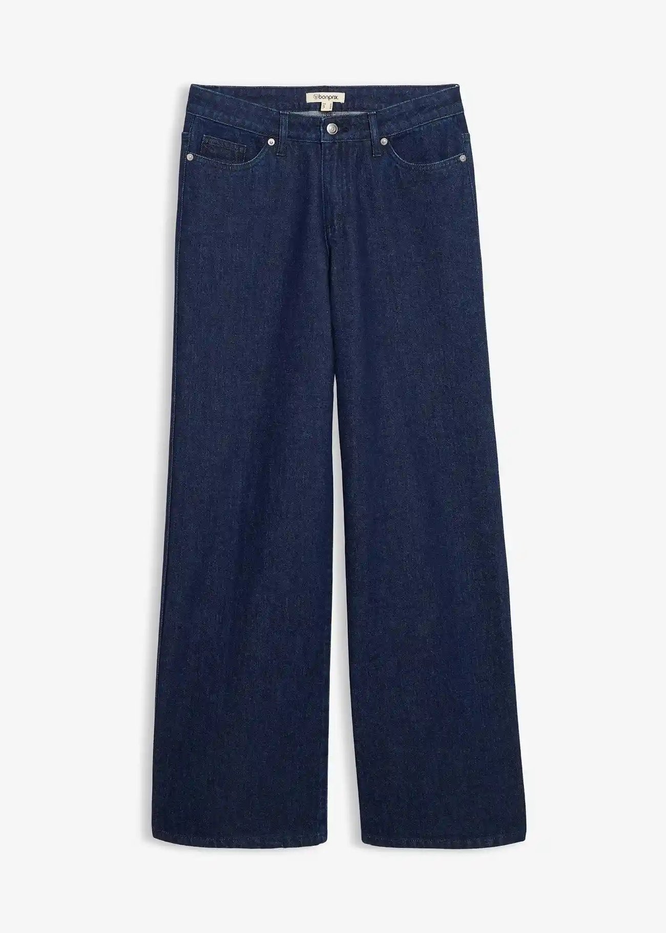 Wide-Leg-Jeans, Mid Waist, Low Stretch Full Length