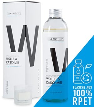 CLEANATICS Wolle & Kaschmir Intensivpflege mit Lanolin - Feinwaschmittel mit rückfettender Wirkung -