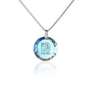 Halskette 925 Silber Sternzeichen Tierkreiszeichen Jungfrau mit Swarovski®Kristall