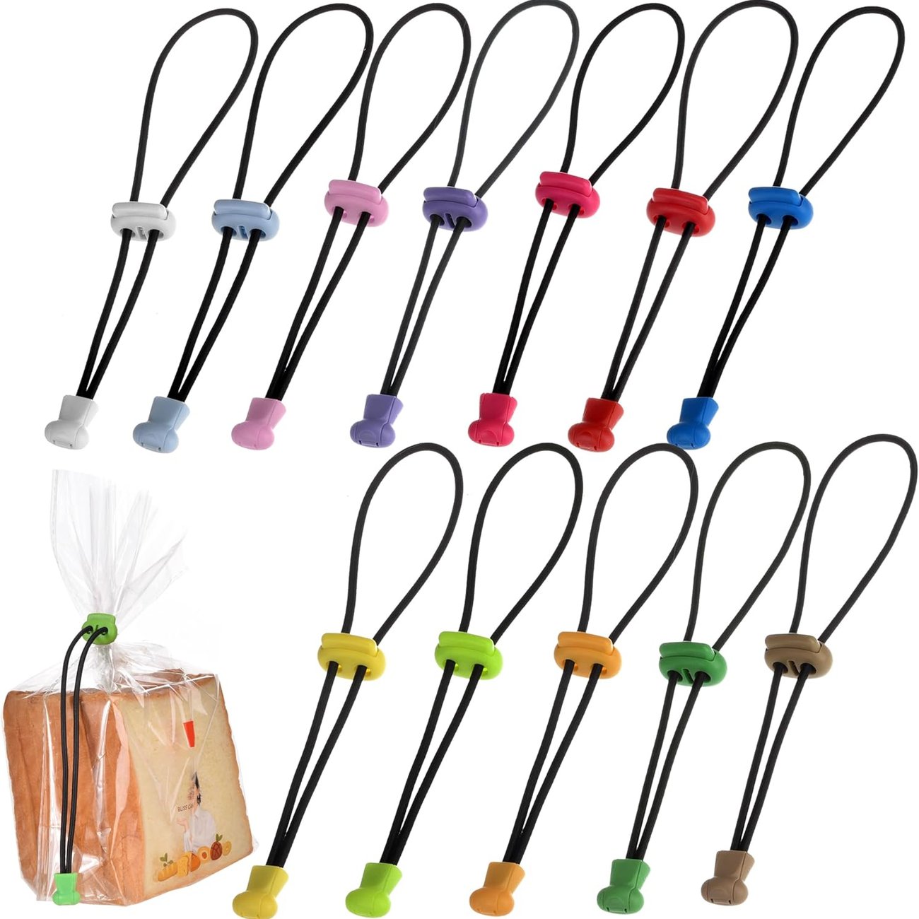 Verstellbarer Tütenclips (12 Stück)