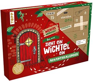 Bei uns zieht ein Wichtel ein - Adventskalender mit Wichteltür, Bastelmaterial und Anleitungbuch