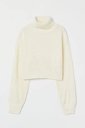 Kurzer Rollkragenpullover