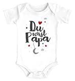 SpecialMe® Baby Body mit Spruch: Du wirst Papa, weiß 0-3 Monate