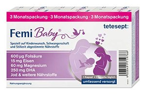 tetesept Femi Baby - 16 Nährstoffe für Kinderwunsch, Schwangerschaft & Stillzeit