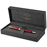 Parker Sonnet Kugelschreiber mit roter Lackierung, Goldzierteilen und einer Geschenkbox