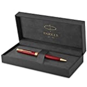 Parker Sonnet Kugelschreiber mit roter Lackierung, Goldzierteilen und einer Geschenkbox