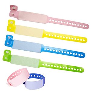 SwirlColor Id Armband Kinder, Einweg Event Armbänder PVC SOS Notfall Armband für Kinder Sicherheits 