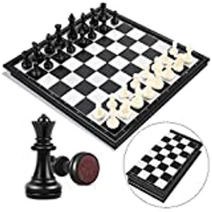 Peradix Schachspiel Magnetischem Einklappbar Schachbrett Schach für Kinder ab 6 Jahre und Erwachsene