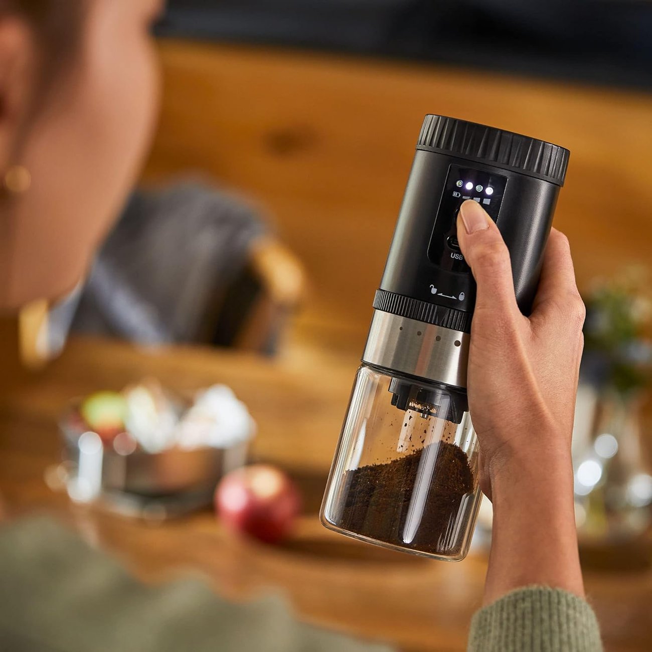 Tchibo akkubetriebene Kaffeemühle