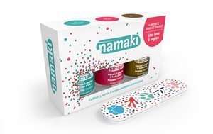 Namaki Kindernagellack 3er-Set (Farbe: Himbeere, Gold, Fuchsia)