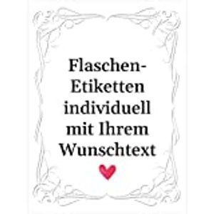 8 Flaschenetiketten mit eigens entworfenem Text