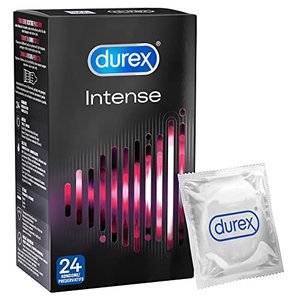 Durex Intense Kondome - mit Noppen & Rippen, mit Desirex-Gel befeuchtet