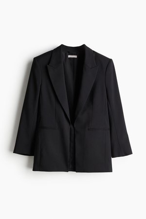 Taillierter Blazer - Schwarz - Damen