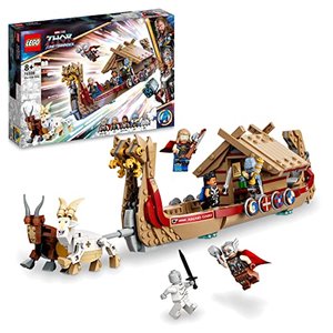LEGO 76208 Marvel Das Ziegenboot Spielzeug-Schiff aus Thor: Love & Thunder, Avengers-Set zum Bauen m