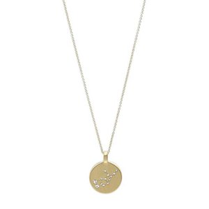 Pilgrim Jewelry Halskette mit Sternzeichen und Kristall (Vergoldet - Jungfrau Sternzeichen)