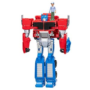 Transformers Spielzeug EarthSpark Spin Changer Optimus Prime Action-Figur (20 cm) mit Robby Malto