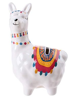 Spardose Lama | weiß, 17 cm