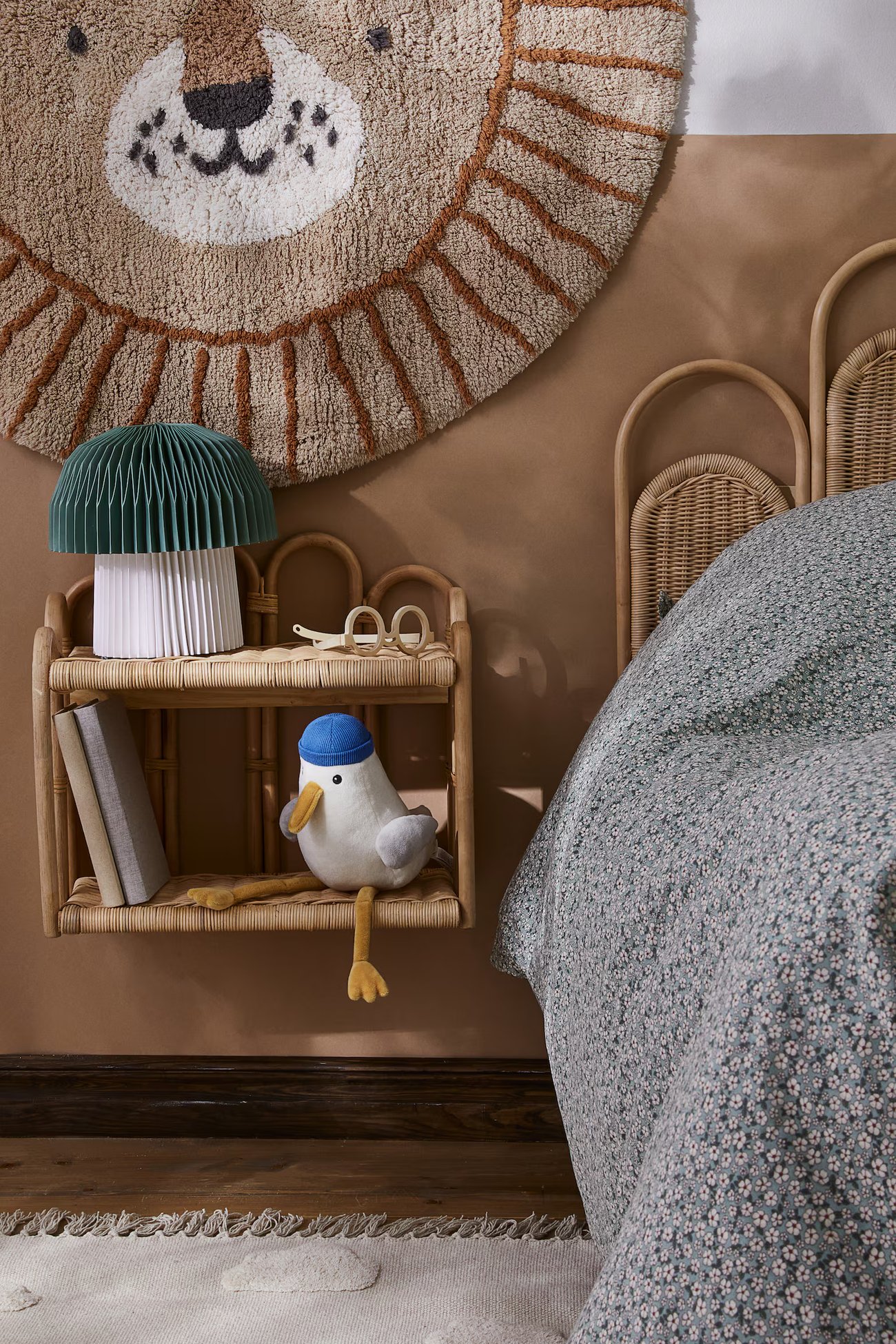 Wandregal aus Rattan - Beige - Zuhause
