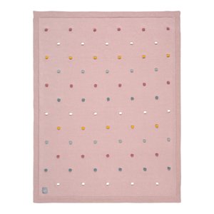 Babydecke Dots 80x110 cm dusky pink