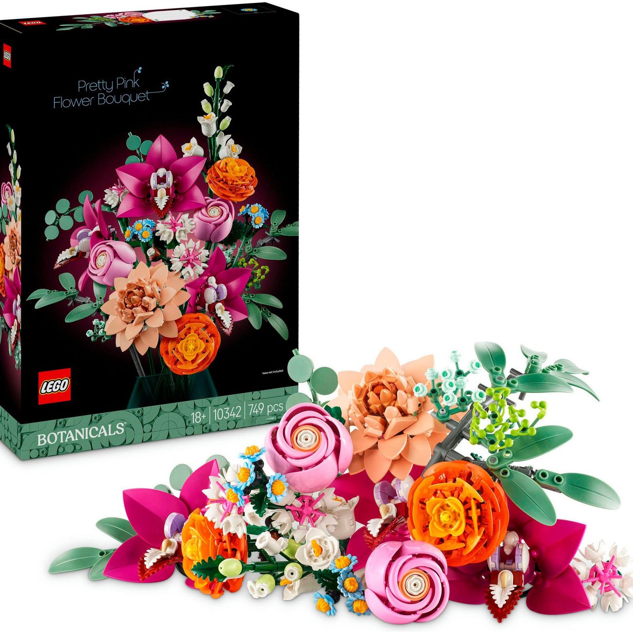 Rosafarbener Blumenstrauß LEGO